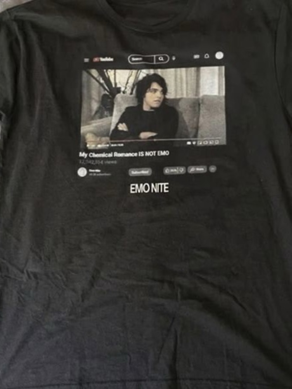My Chemical Romance IS NOT EMO Black T-shirt
